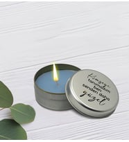 BK Gift Kimseyi Tanımadım Ben Tasarımlı Silver Metal Kutuda Kokulu Mum-2, Ev Hediyesi, Arkadaşa Hediye, Kokulu Mum