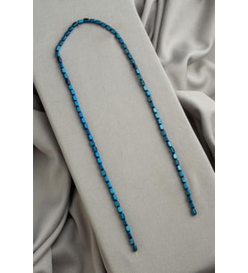 Hematit Doğal Taş Parlak Mavi Dikdörtgen Kesim 3x5mm Dizi [AA]