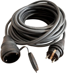 Lexroo Evden Elektrikli Araba Şarj Uzatma Kablosu Topraklı%100 Bakır 3x2.5mm (SİYAH, 1 METRE)