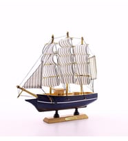 Monalisa Home 29 cm Uzunlukta Ahşap Yelkenli Maket Gemi
