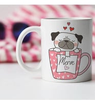 Kişiye Özel Sevgililere Özel Köpecik Kupa Bardak