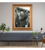 Altın Paspartulu Atatürk  Çerçeveli Tablo C1017 (Gold)