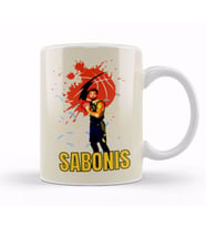 Domantas Sabonis Vintage Art  Legend Basketball Gift Vintage Retro Style Kupa Bardak Porselen