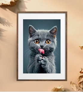 Kedi Cat 2 Metal Poster Metal Tablo Metal Üzerine Baskılı Metal Poster Ev Duvar Dekorasyon