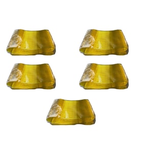 Plastik Şeffaf Sarı Sup Kaşık - Tatlı Dondurma Kaşığı - 12.5 Cm. - 50 Adetlik 5 Paket