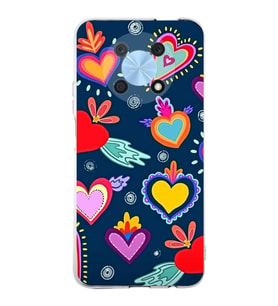 PrintiFy Huawei Nova Y90 ile Uyumlu Retro Color 3  Kamera Korumalı Şeffaf  Kılıf
