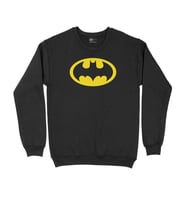 Sarı Batman Logolu Siyah Sweatshirt