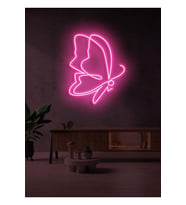 Kelebek Figürlü Neon Tabela