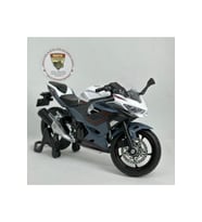 Ninja 400 1:12 Sesli Işıklı Diecast Motosiklet Modeli - Gri Beyaz