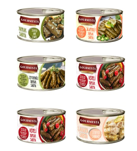 6'lı 400 g Hazır Yemek Sarma Seti (1'er adet Yaprak Sarma, Zeytinyağlı Yaprak Sarma,  Jalapenolu Yaprak Sarma,  Lahana Sarma, 2 adet Vişneli Yaprak Sarma  )