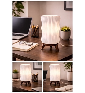 Modern Minimalist Masa Lambası 💡  Dekoratif Gece Lambası  Sert Plastik Gövde  Şık Tasarım