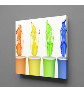 RENKLİ BOYALARIN SIÇRAMASI KANVAS TABLO 160x160cm
