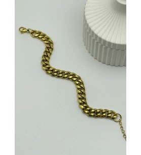 Çelik Gold Zincir Bileklik - 25-blk101