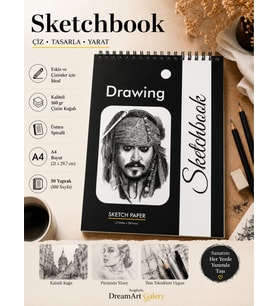 DreamArt Galery A4 Sketchbook, Eskiz Defteri , Çizim Defteri