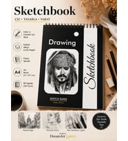 DreamArt Galery A4 Sketchbook, Eskiz Defteri , Çizim Defteri