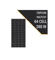 LEXRON 280W HALF CUT TOPCON GÜNEŞ PANELİ (Siyah-Gri)