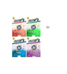 LGS 8. Sınıf Matematik FenTürkçe ve İnkılap 4lü Set 36 Haftalık Görev Föyleri