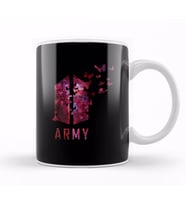 Bts Wings Logo With Destructive Butterfly Red Galaxy Army Kpop Kupa Bardak Porselen