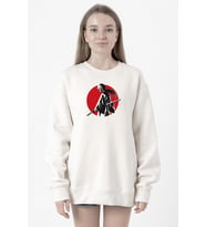 Rurouni Kenshin Samurai Logo Beyaz Kadın 2ip Sweatshirt