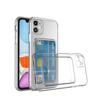 Coverzone iPhone 11 ile Uyumlu Kartl?kl? ?effaf Kamera Koruma Y�kseltisi Z-Serta Silikon Anti-?ok �zellikli K�?eleri Airbag ?effaf Telefon K?l?f?