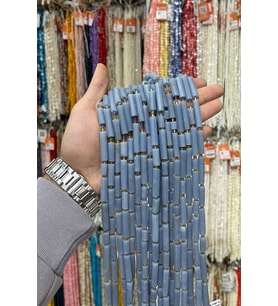 Melek Taşı Köşeli Silindir Kesim 7x27mm Doğal Taş Dizi