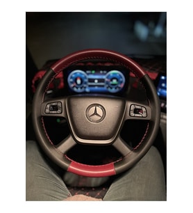 Mercedes Actors Direksiyon Kılıfı (Siyah Bordo)