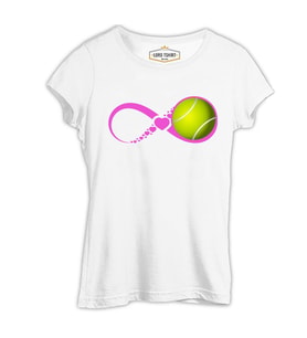 Tenis - Love Beyaz Kadın Tshirt