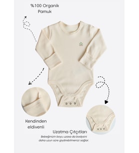 Organik New Basic Uzayan Uzun Kol Body Natural
