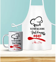 Kişiye Özel En İyi Chef- Aşçı Mutfak Önlüğü & Kupa Seti