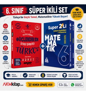 Ankara Yayıncılık 6. Sınıf Türkçe Güçlendiren ve Örnek Akademi Süper İkili Matematik Seti 2 Kitap