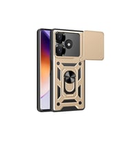 Xiaomi Redmi 13 4g Kılıf Pars Lens Yüzüklü Silikon - Gold