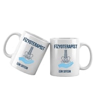 Kişiye Özel Fizyoterapist Kupa Bardak – İsim Yazılı Fizyoterapist Temalı Meslek Kupası Fizyoterapist Hediyesi (Beyaz)