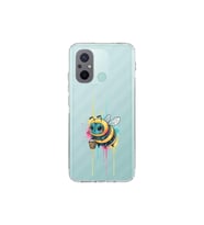 Redmi 12C ile uyumlu Splash arı tasarımlı şeffaf silikon kılıf