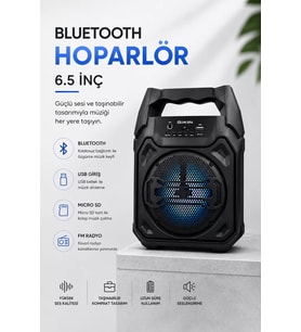 Northcity Mikrofonlu Bluetooth Ses Sistemli USB Micro SD FM ve Uzun Pil Ömrü