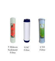 Watergold Açık Kasa Üçlü (3'lü) Ekonomik Filtre Seti (Sediment-GAC-CTO)