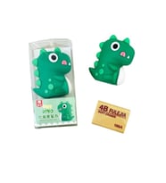 Dinozor Kalemtraş 3D Şekilli Silikon Kalemtraş - Yeşil