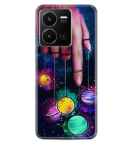 Vivo Y22 Kılıf Silikon Desen Özel Seri Finger planet 1740