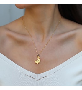 Kuğu Gold Gümüş Kolye