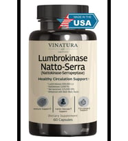 VINATURA Lumbrokinase, Nattokinase, Serrapeptase (Natto-Serra) 60 Caps. Usa Menşei.OZELSPORCUGIDALARIN'DAN.3852 (Renksiz)