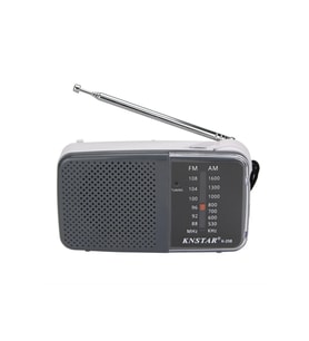 K KNSTAR K-258 Pilli Cep Radyosu FM AM, Teleskopik Antenli, Dahili Hoparlörlü, Kulaklık Girişli Taşınabilir Mini Radyo