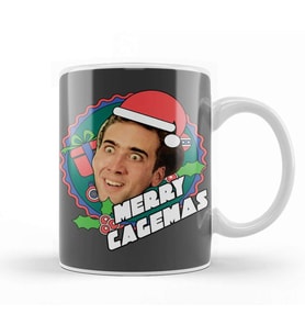 Merry Cagemas Nicolas Cage Christmas Kupa Bardak Porselen