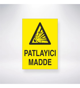 Patlayıcı Madde 21x28 Arkası Yapışkanlı Levha