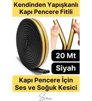Kapı Ve Pencere Soğuk Izolasyon Bandı Fitili Kendinden Yapışkanlı Kauçuk Yalıtım Bant 2x10 = 20 Mt