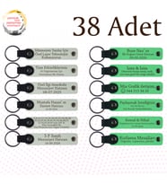 Beyaz & Fıstık Yeşili, Pastane Müşterilerine Teşekkür Armağanı, 38’li Set, Kişiye Özel Anahtarlık