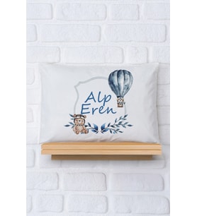 Pia Baby Premium %100 Pamuk İsme Özel Erkek Bebek Yastık Kılıfı 35*45 cm 5005-12