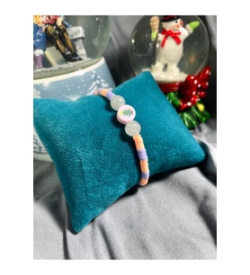 Kadın - Çok Şirin Akik Doğal Taş Detaylı Bileklik  Handmade