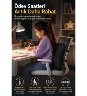 Çocuklar İçin Ders Çalışma Minderi Sırt ve Bel Destek Minderi