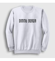 Presmono Unisex Beyaz Logo Dimmu Borgir Sweatshirt 142332tt (Beyaz)