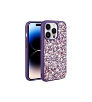 Apple iPhone 14 Pro Max Uyumlu Kılıf Parlak Taşlı Tasarım Zore Linea Kapak