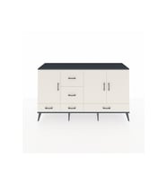 Kronos Konsol 4 Raflı 5 Çekmeceli 3 Kapaklı 176x59x99 Antrasit-Aytaşı